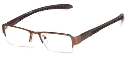 Angle of The Roswell in Bronze/Black, Women's and Men's Rectangle Reading Glasses