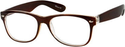 Angle of The Herald in Brown, Women's and Men's Retro Square Reading Glasses