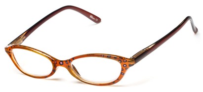 Angle of The Abigail in Brown/Dark Brown, Women's Cat Eye Reading Glasses