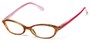Angle of The Abigail in Brown/Pink, Women's Cat Eye Reading Glasses