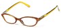 Angle of The Abigail in Brown/Green, Women's Cat Eye Reading Glasses