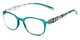 Angle of The Leigh in Blue Multi, Women's Square Reading Glasses