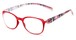 Angle of The Leigh in Pink Multi, Women's Square Reading Glasses