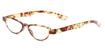 Angle of The Tulip in Brown/Green Floral, Women's Cat Eye Reading Glasses