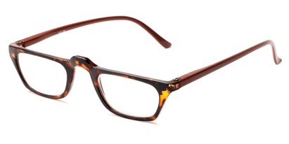Angle of The Dolores in Tortoise with Brown, Women's Rectangle Reading Glasses