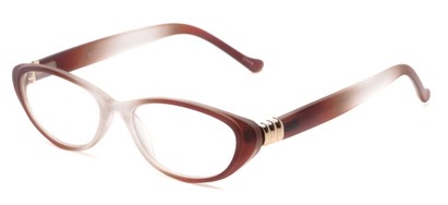 Angle of The Sapphire in Brown/Clear Fade, Women's Cat Eye Reading Glasses