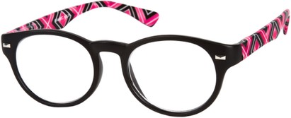 Angle of The Florence in Pink Multi, Women's and Men's Round Reading Glasses