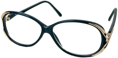 Angle of The Ruthie in Dark Blue, Women's Round Reading Glasses