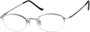 Angle of The Biltmore in Silver, Women's and Men's Oval Reading Glasses
