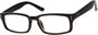 Angle of The Auckland in Black, Women's and Men's Rectangle Reading Glasses