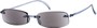 Angle of The Philadelphia Reading Sunglasses in Light Blue with Grey Lense, Women's and Men's  