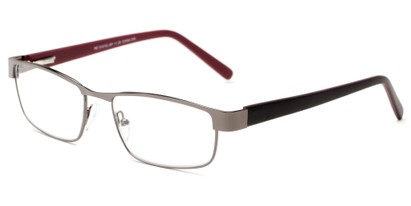 Angle of The Coffee in Grey/ Black/ Red, Women's and Men's Rectangle Reading Glasses