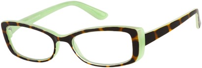 Angle of The Julianne in Green/Tortoise, Women's and Men's  
