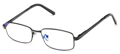 Angle of The Benedict Computer Reader in Black, Women's and Men's Rectangle Reading Glasses