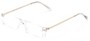 Angle of The Chapman in Clear/Rose Gold, Women's and Men's Rectangle Reading Glasses