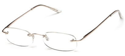 Angle of The Carmichael in Gold, Women's and Men's Rectangle Reading Glasses
