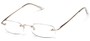 Angle of The Carmichael in Gold, Women's and Men's Rectangle Reading Glasses