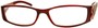 Angle of The Connie in Red, Women's Rectangle Reading Glasses
