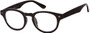 Angle of The Clay in Black, Women's and Men's Round Reading Glasses