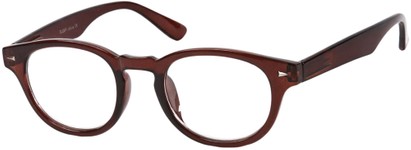 Angle of The Clay in Brown, Women's and Men's Round Reading Glasses