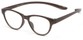 Angle of The Shawna Flexible Hanging Reader in Brown, Women's Cat Eye Reading Glasses