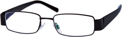 Angle of The Bell Anti-Glare Computer Reader in Black, Women's and Men's Rectangle Reading Glasses