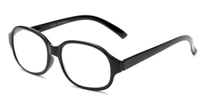 Angle of The Salem in Black, Women's and Men's Square Reading Glasses