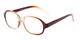 Angle of The Salem in Brown/Clear Fade, Women's and Men's Square Reading Glasses