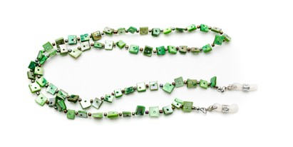 Angle of Seashell Reading Glasses Chain in Green, Women's  Neck Cords