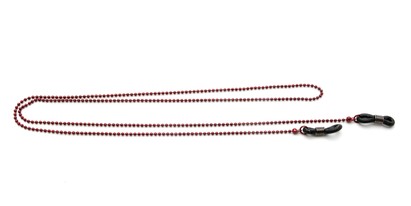 Angle of Seattle Reading Glasses Chain in Dark Red, Women's  Neck Cords
