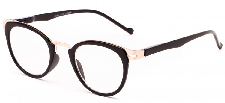 metal and plastic reading glasses