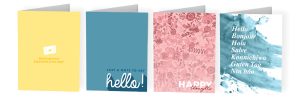 image of four greeting cards