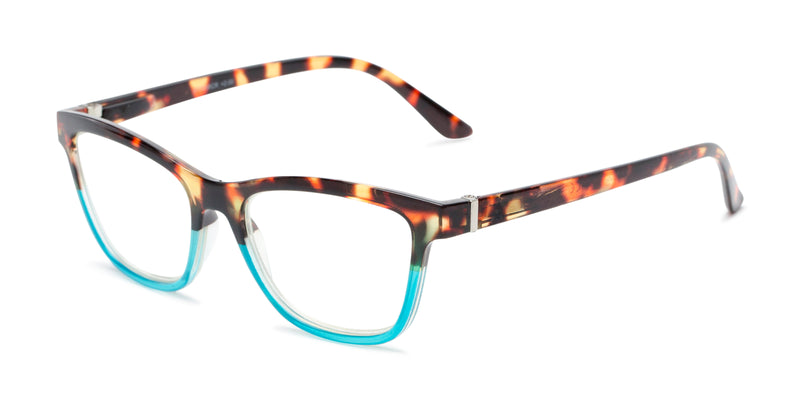Blue Light Reading Glasses - The Domino - Fully Magnified - Image 1