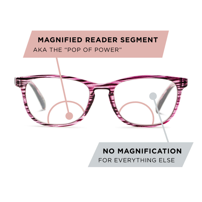 Elana Pop of Power™ Bifocal Style Blue-Violet Light Readers