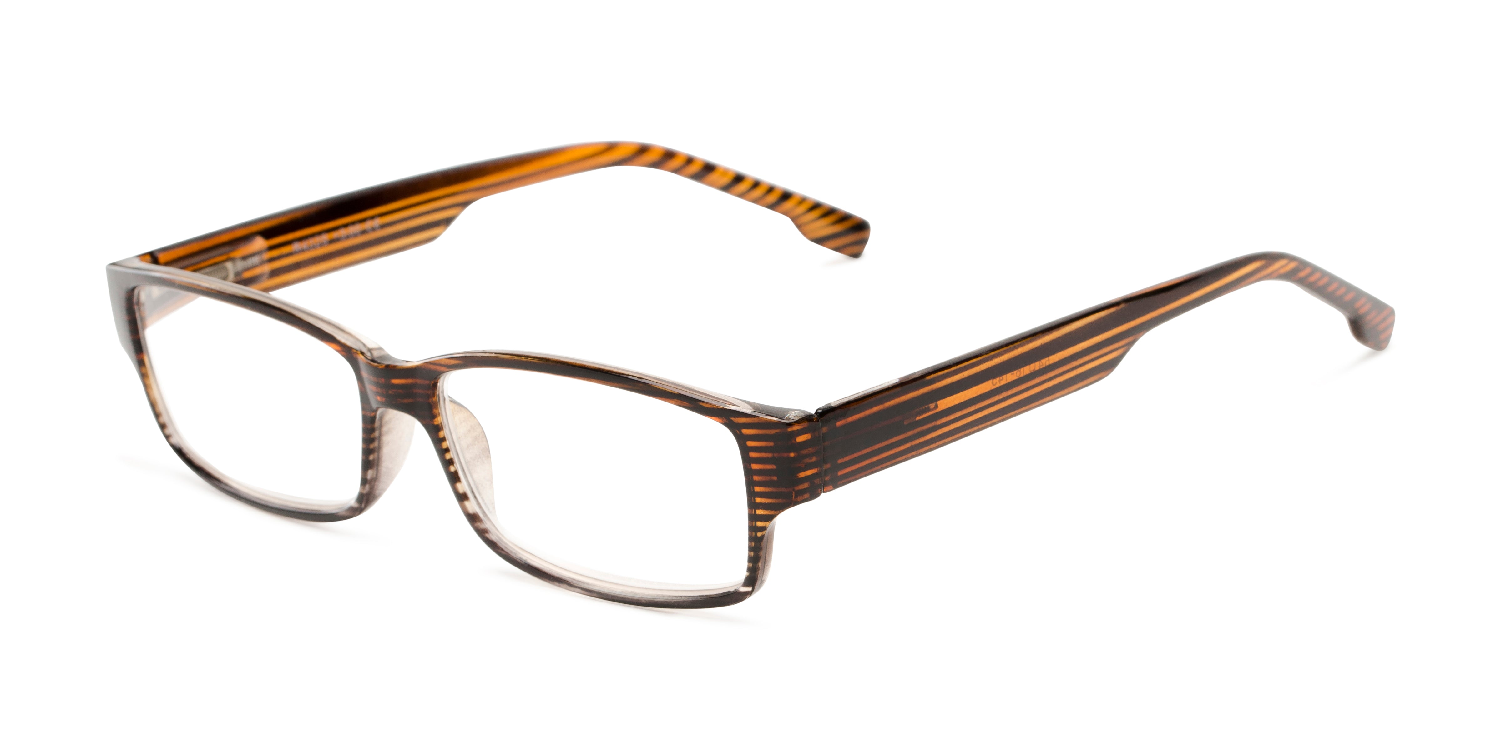 The Magnus - Reading Glasses - Fully Magnified - Tan Stripe | Readers.com