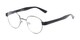 Angle of The Abel Bifocal in Grey/Black, Women's and Men's Round Reading Glasses