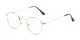Angle of The Abraham in Gold, Women's and Men's Round Reading Glasses