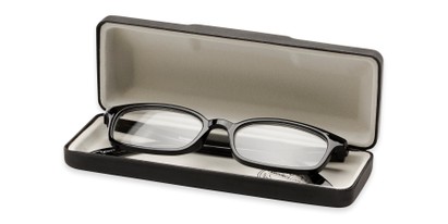 Side of Reading Glasses Case #906 in Black