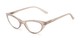 Angle of The Ada in Clear Brown, Women's Cat Eye Reading Glasses