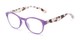 Angle of The Aelin in Purple/Tortoise, Women's Round Reading Glasses