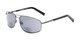 Angle of The Albany Bifocal Reading Sunglasses in Glossy Grey with Smoke, Women's and Men's Aviator Reading Sunglasses