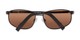 Folded of The Albany Bifocal Reading Sunglasses in Matte Black with Amber