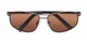Folded of The Albany Bifocal Reading Sunglasses in Glossy Grey with Amber