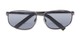 Folded of The Albany Bifocal Reading Sunglasses in Glossy Grey with Smoke