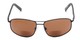 Front of The Albany Bifocal Reading Sunglasses in Matte Black with Amber