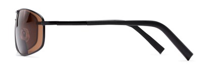 Side of The Albany Bifocal Reading Sunglasses in Matte Black with Amber