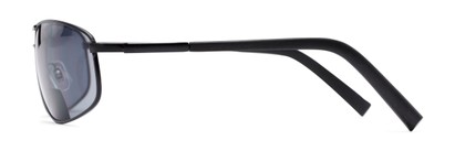 Side of The Albany Bifocal Reading Sunglasses in Matte Black with Smoke