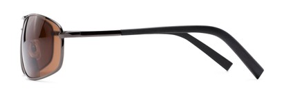 Side of The Albany Bifocal Reading Sunglasses in Glossy Grey with Amber