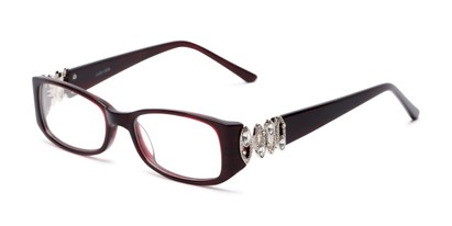 Angle of Alberta by felix + iris in Burgundy Red, Women's Rectangle Reading Glasses