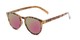 Angle of The Alex Reading Sunglasses in Glossy Tortoise with Pink Mirror, Women's and Men's Retro Square Reading Sunglasses